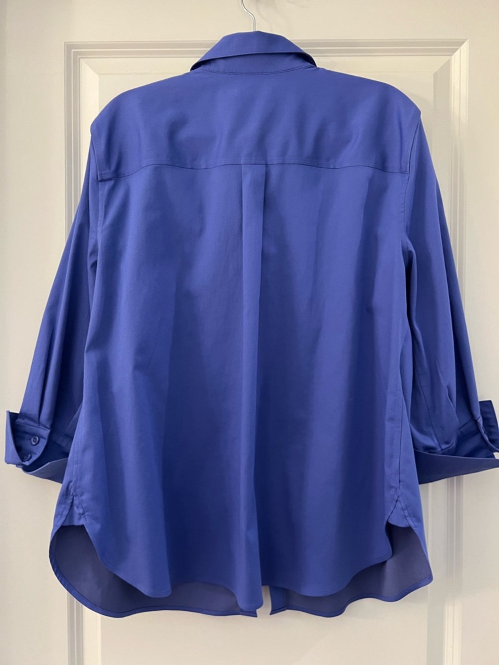 NWOT Chico's Vibrant Periwinkle 3/4-Sleeve Easy Care Button Down Blouse - Picture 6 of 10